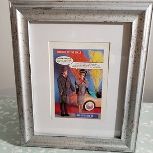 Barbie postcard print in a silver shabby chic frame.
